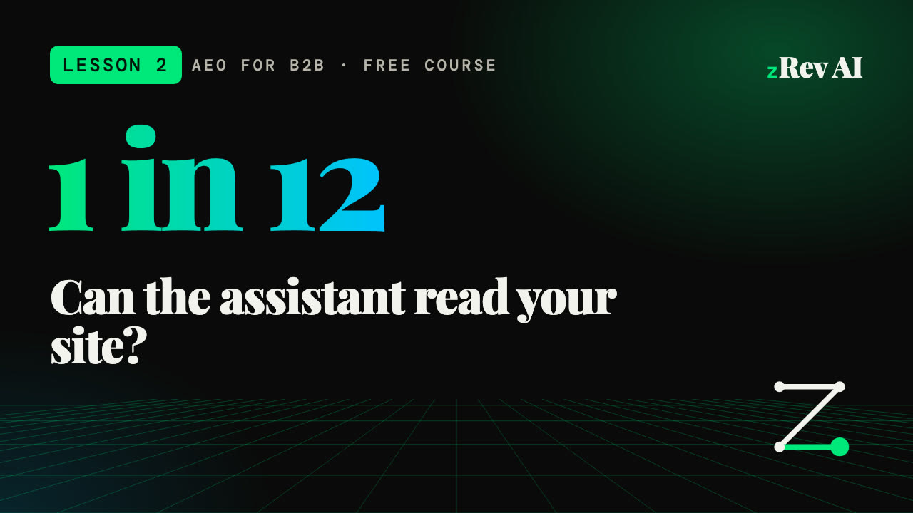Lesson 2 video: Can the assistant read you? Crawlers, firewalls and JavaScript